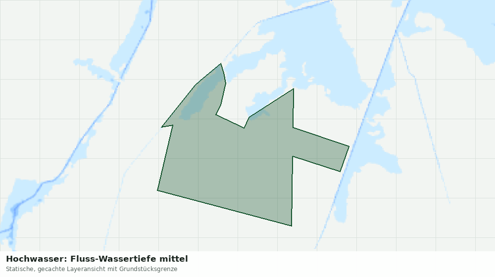 Statische Kartenansicht: Hochwasser: Fluss-Wassertiefe mittel