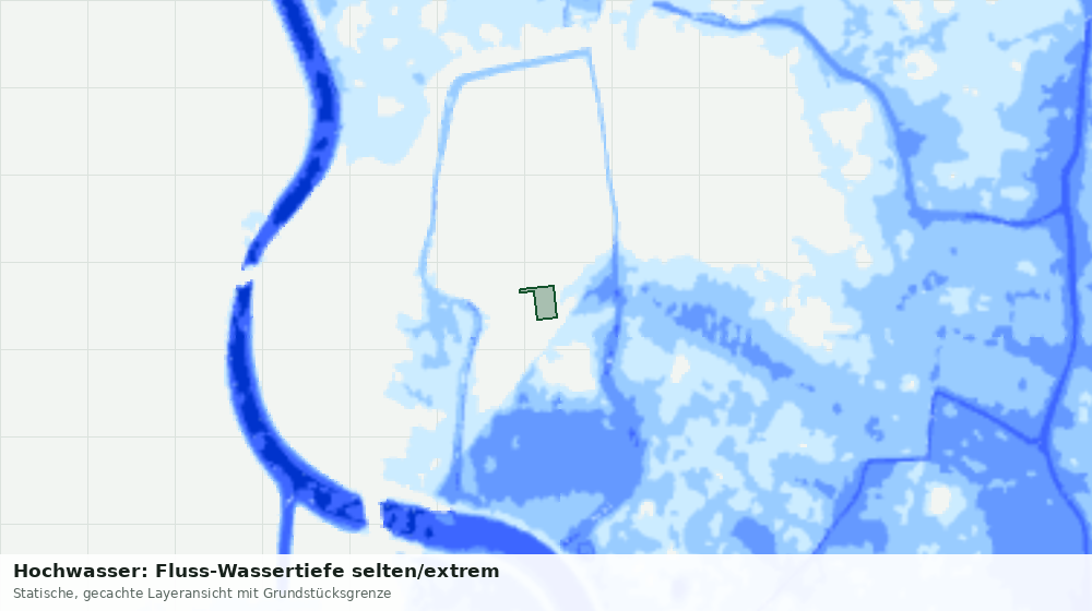 Statische Kartenansicht: Hochwasser: Fluss-Wassertiefe selten/extrem