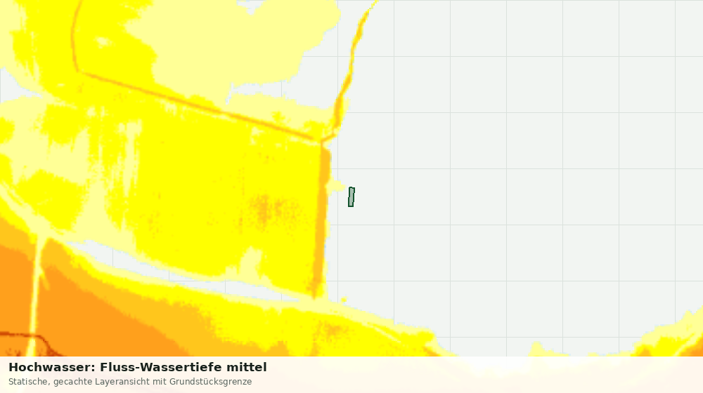 Statische Kartenansicht: Hochwasser: Fluss-Wassertiefe mittel