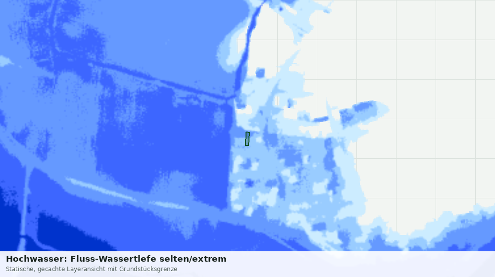 Statische Kartenansicht: Hochwasser: Fluss-Wassertiefe selten/extrem
