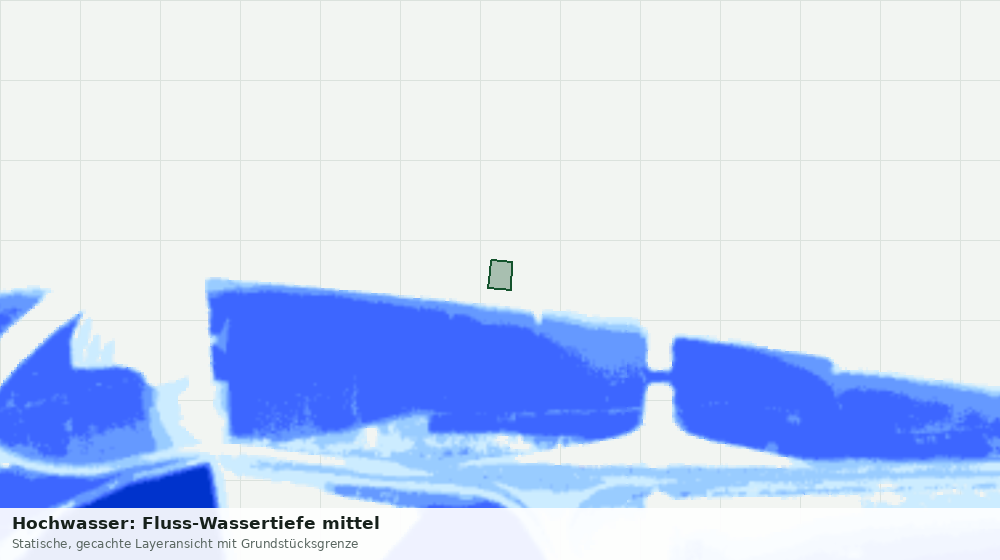 Statische Kartenansicht: Hochwasser: Fluss-Wassertiefe mittel