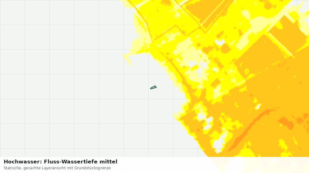 Statische Kartenansicht: Hochwasser: Fluss-Wassertiefe mittel
