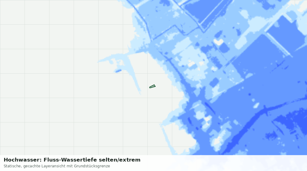 Statische Kartenansicht: Hochwasser: Fluss-Wassertiefe selten/extrem