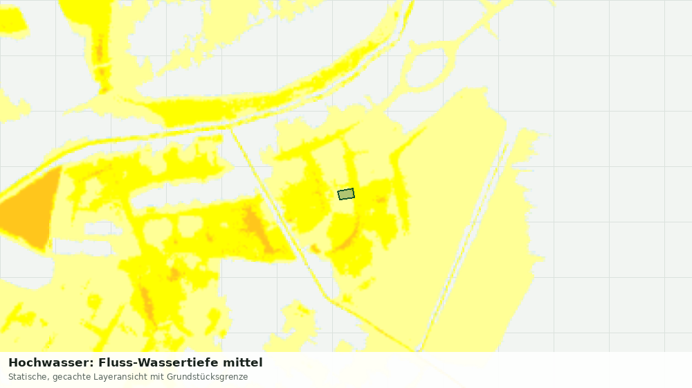 Statische Kartenansicht: Hochwasser: Fluss-Wassertiefe mittel