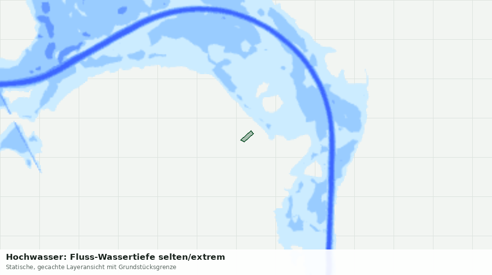 Statische Kartenansicht: Hochwasser: Fluss-Wassertiefe selten/extrem
