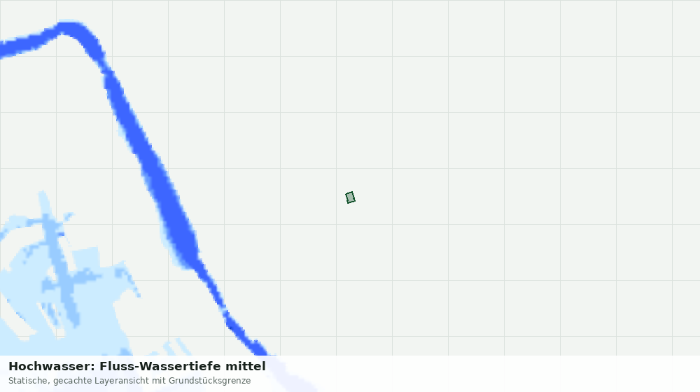 Statische Kartenansicht: Hochwasser: Fluss-Wassertiefe mittel