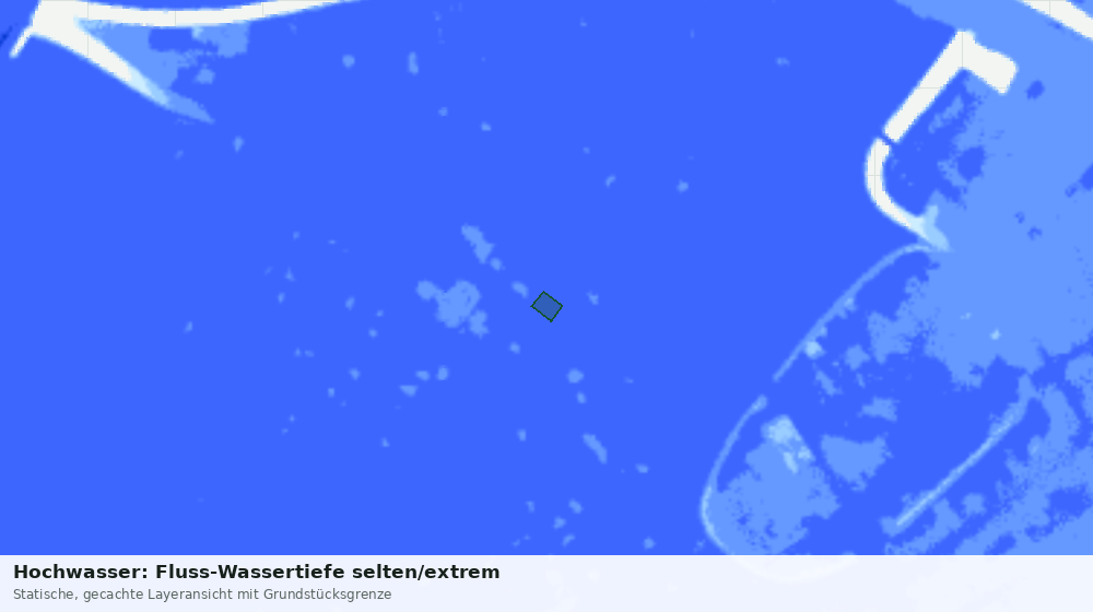 Statische Kartenansicht: Hochwasser: Fluss-Wassertiefe selten/extrem