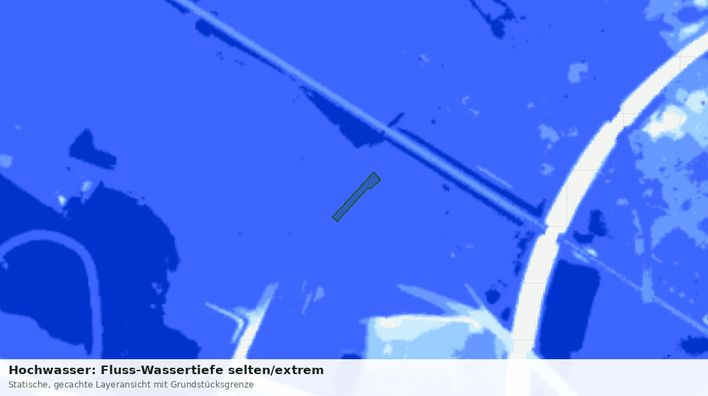 Statische Kartenansicht: Hochwasser: Fluss-Wassertiefe selten/extrem