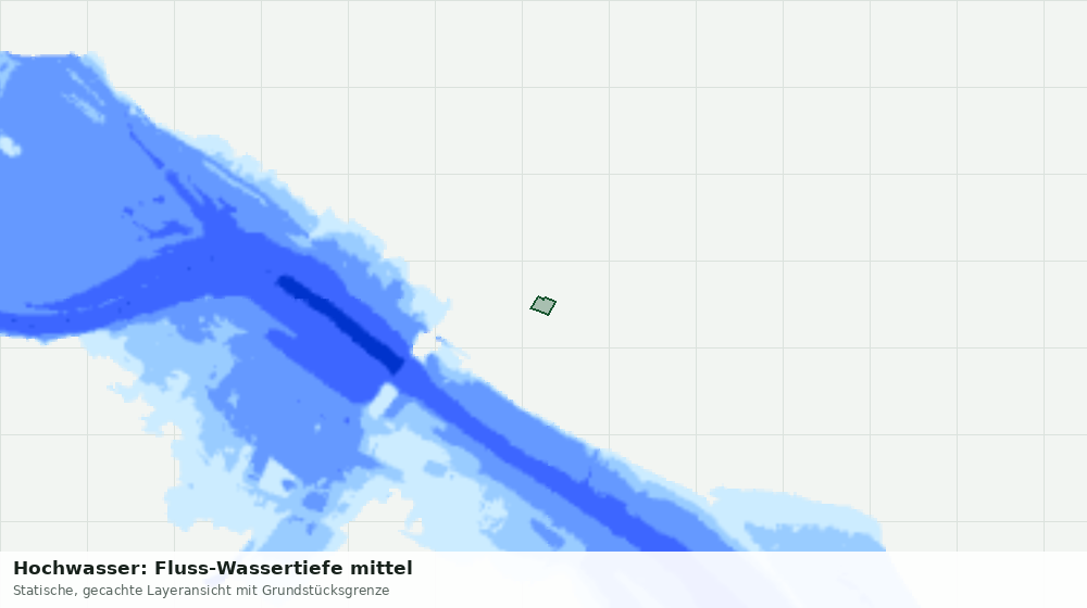 Statische Kartenansicht: Hochwasser: Fluss-Wassertiefe mittel