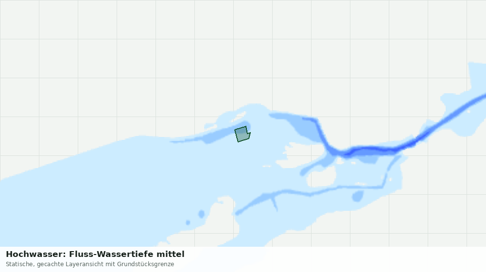 Statische Kartenansicht: Hochwasser: Fluss-Wassertiefe mittel