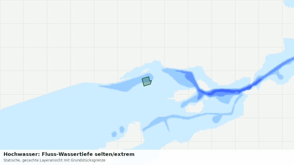 Statische Kartenansicht: Hochwasser: Fluss-Wassertiefe selten/extrem