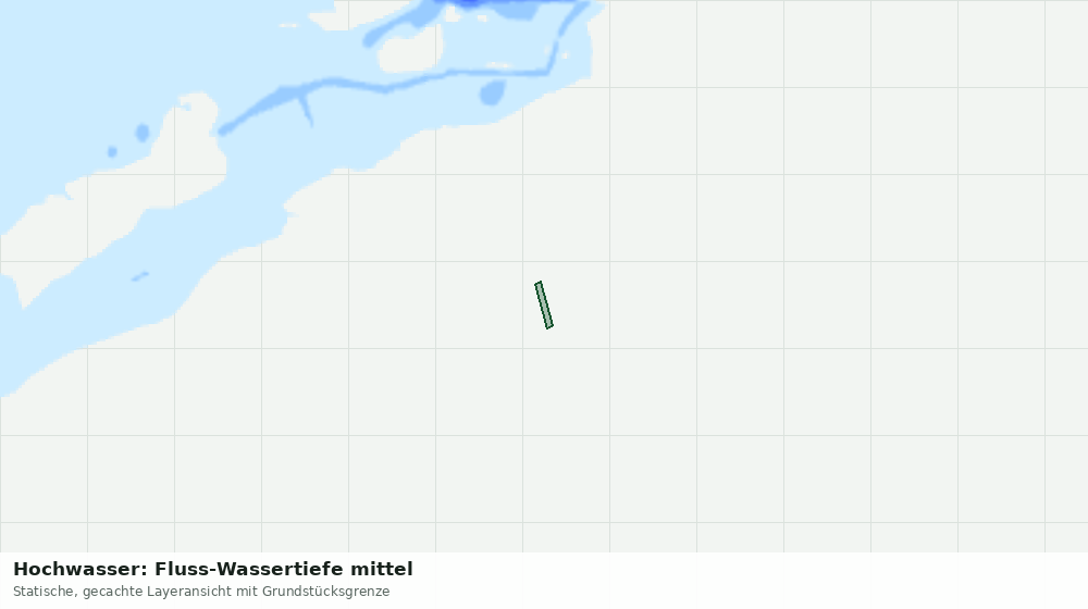 Statische Kartenansicht: Hochwasser: Fluss-Wassertiefe mittel