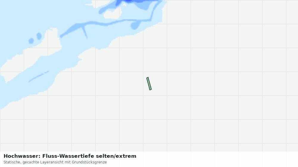 Statische Kartenansicht: Hochwasser: Fluss-Wassertiefe selten/extrem