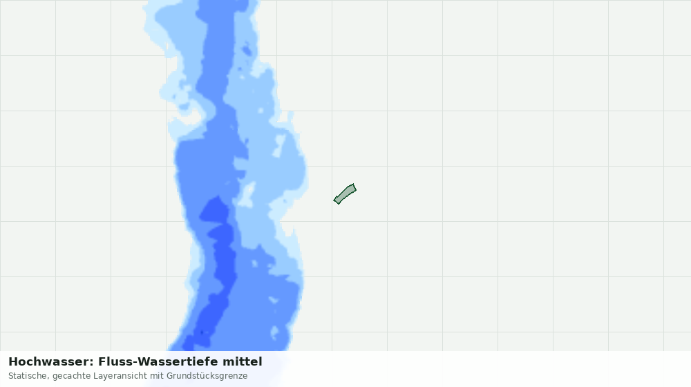 Statische Kartenansicht: Hochwasser: Fluss-Wassertiefe mittel