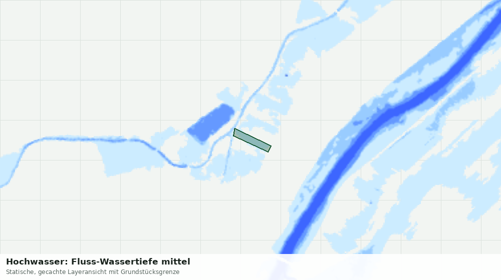 Statische Kartenansicht: Hochwasser: Fluss-Wassertiefe mittel