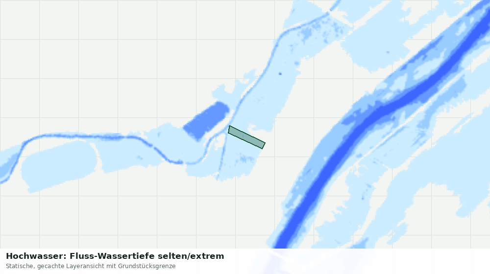 Statische Kartenansicht: Hochwasser: Fluss-Wassertiefe selten/extrem