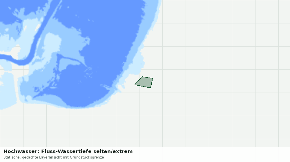 Statische Kartenansicht: Hochwasser: Fluss-Wassertiefe selten/extrem