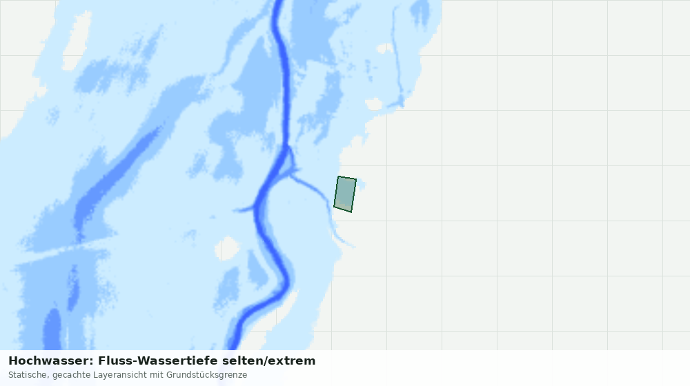 Statische Kartenansicht: Hochwasser: Fluss-Wassertiefe selten/extrem