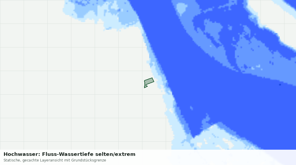 Statische Kartenansicht: Hochwasser: Fluss-Wassertiefe selten/extrem