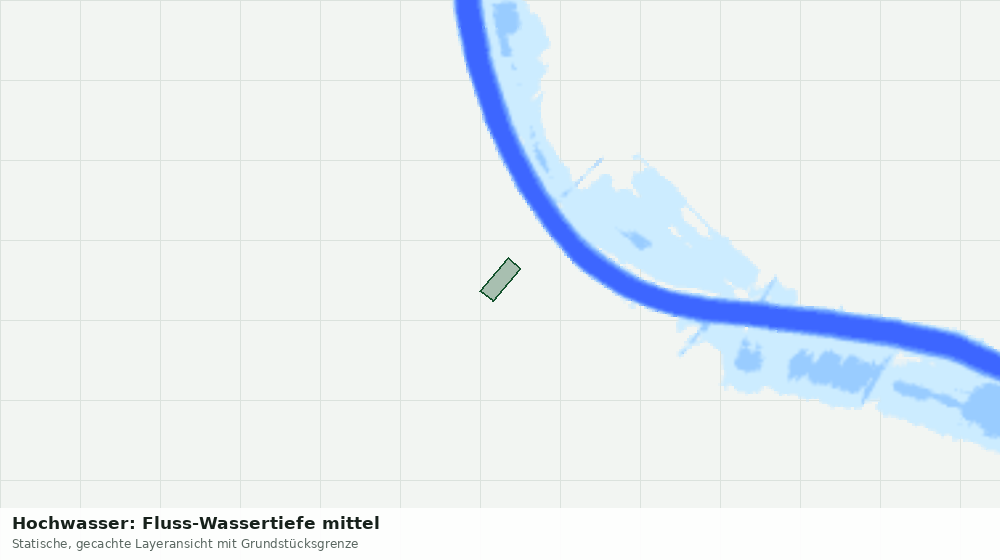 Statische Kartenansicht: Hochwasser: Fluss-Wassertiefe mittel