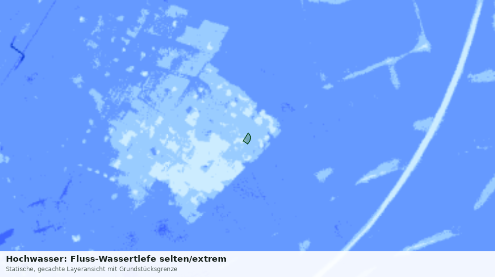 Statische Kartenansicht: Hochwasser: Fluss-Wassertiefe selten/extrem