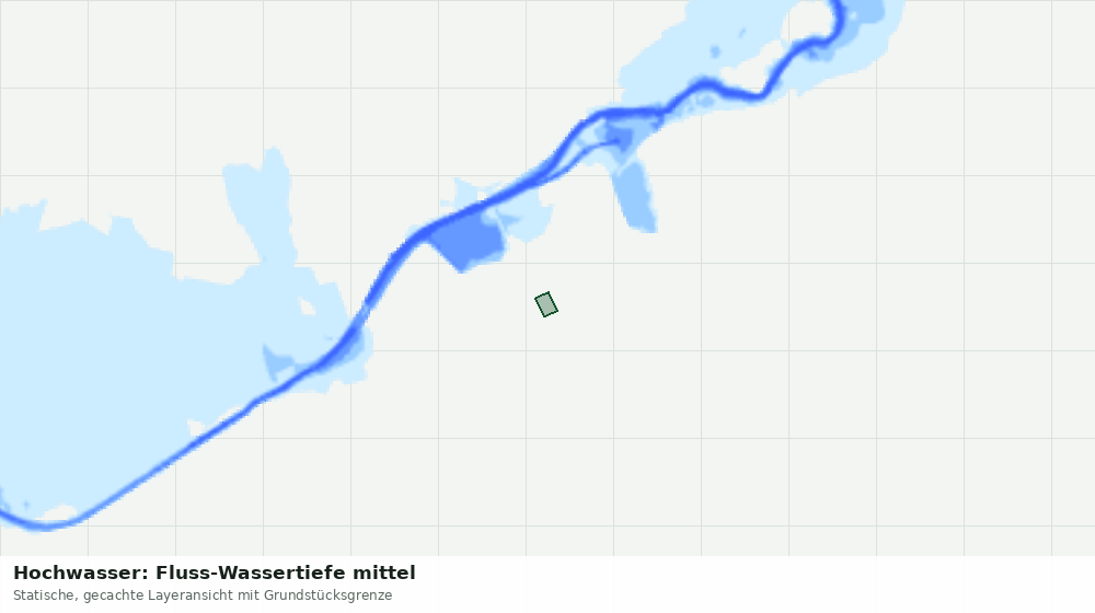 Statische Kartenansicht: Hochwasser: Fluss-Wassertiefe mittel
