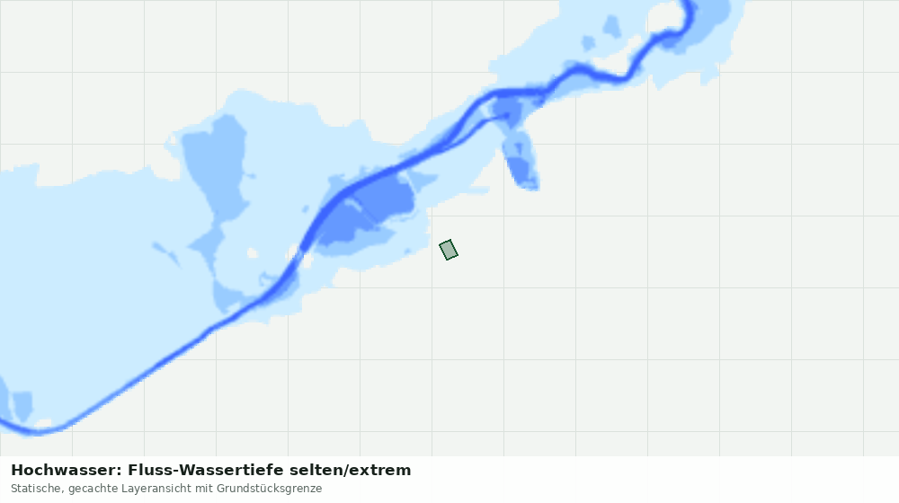 Statische Kartenansicht: Hochwasser: Fluss-Wassertiefe selten/extrem