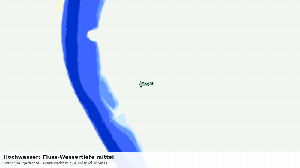 Statische Kartenansicht: Hochwasser: Fluss-Wassertiefe mittel