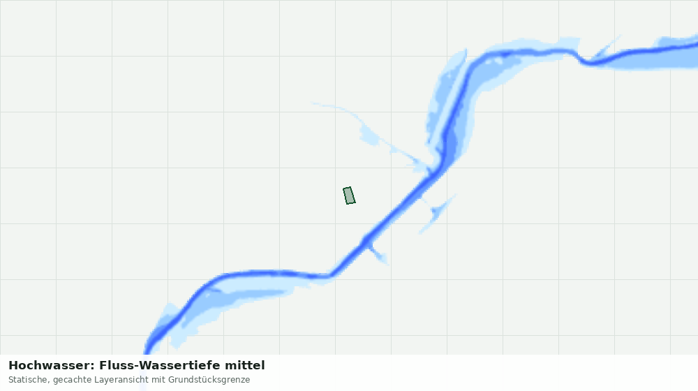 Statische Kartenansicht: Hochwasser: Fluss-Wassertiefe mittel