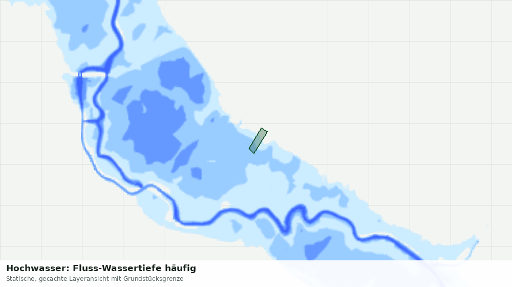 Statische Kartenansicht: Hochwasser: Fluss-Wassertiefe häufig