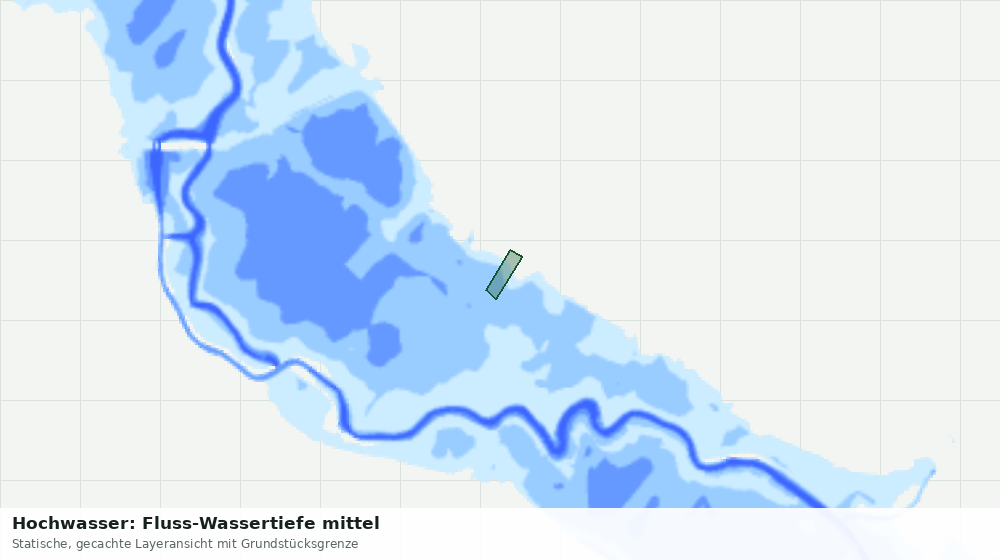 Statische Kartenansicht: Hochwasser: Fluss-Wassertiefe mittel