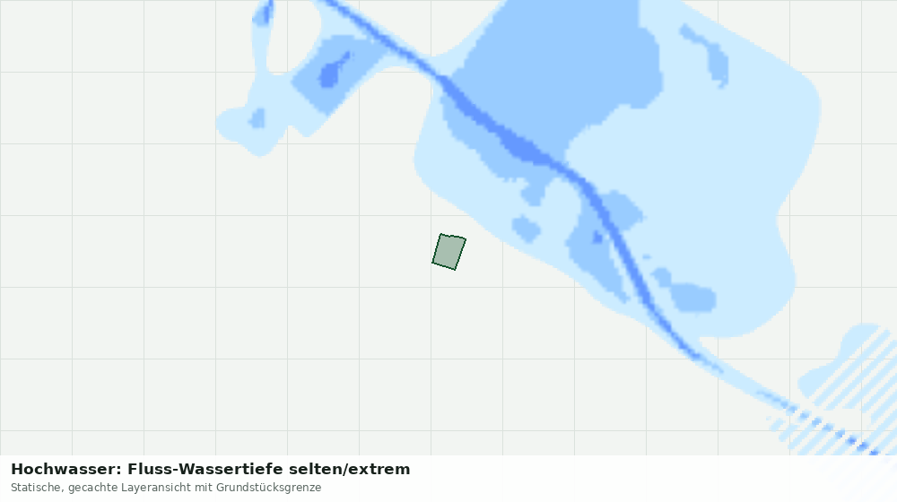 Statische Kartenansicht: Hochwasser: Fluss-Wassertiefe selten/extrem