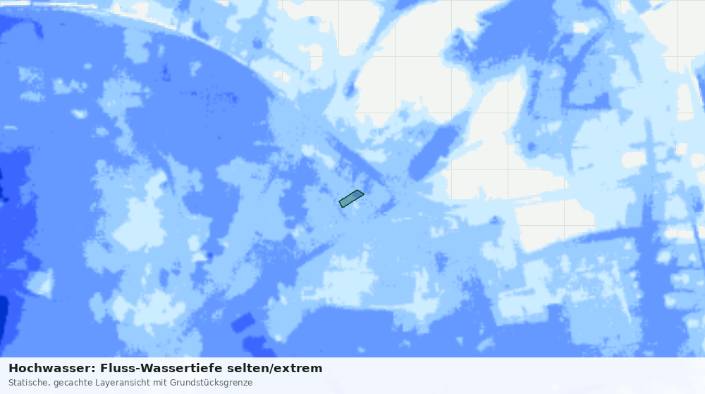 Statische Kartenansicht: Hochwasser: Fluss-Wassertiefe selten/extrem