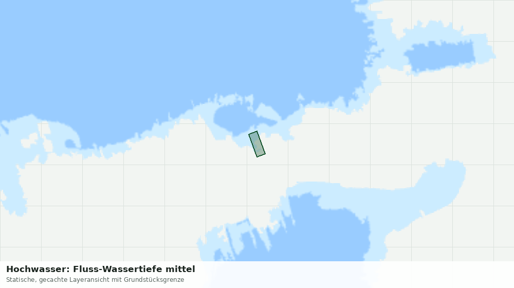 Statische Kartenansicht: Hochwasser: Fluss-Wassertiefe mittel