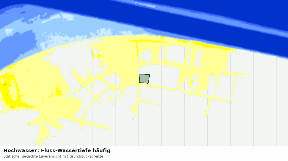 Statische Kartenansicht: Hochwasser: Fluss-Wassertiefe häufig