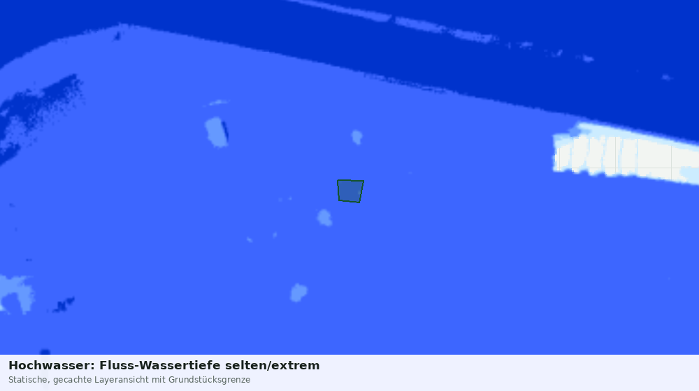 Statische Kartenansicht: Hochwasser: Fluss-Wassertiefe selten/extrem