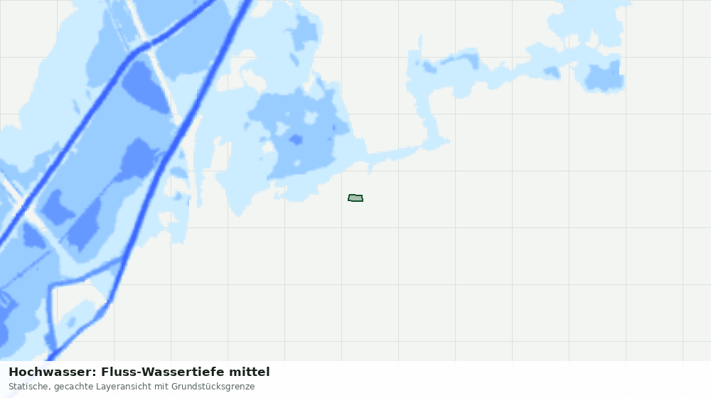 Statische Kartenansicht: Hochwasser: Fluss-Wassertiefe mittel