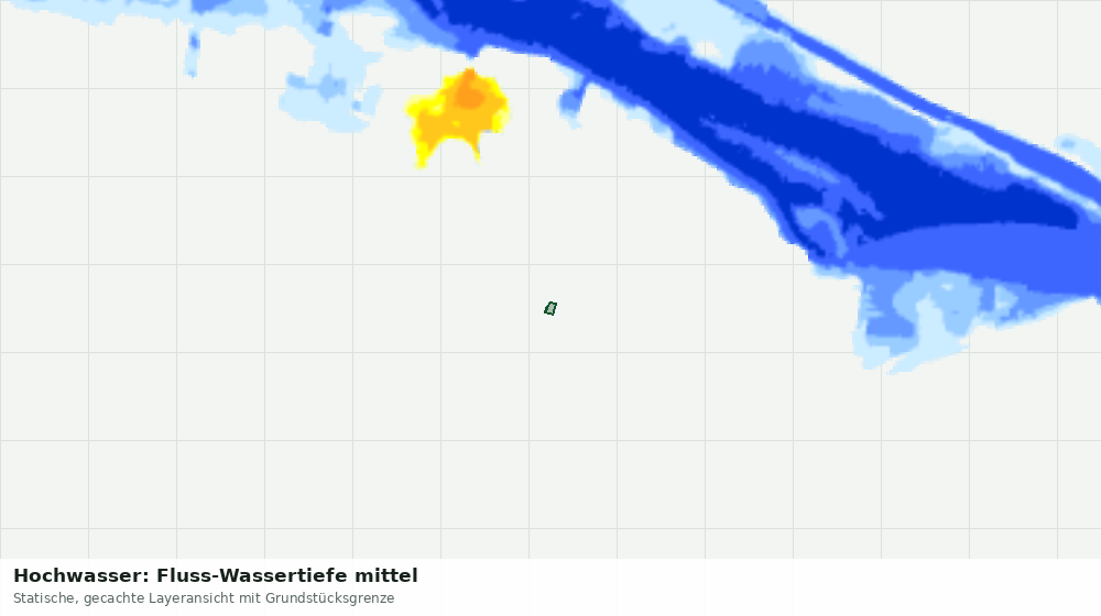 Statische Kartenansicht: Hochwasser: Fluss-Wassertiefe mittel