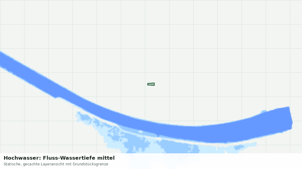 Statische Kartenansicht: Hochwasser: Fluss-Wassertiefe mittel