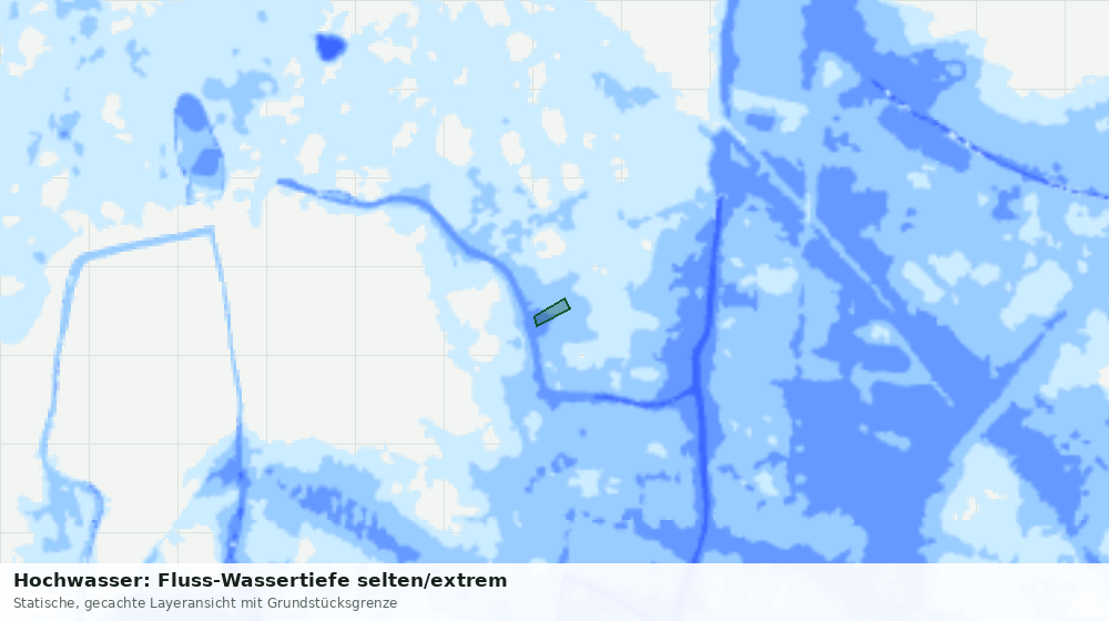 Statische Kartenansicht: Hochwasser: Fluss-Wassertiefe selten/extrem