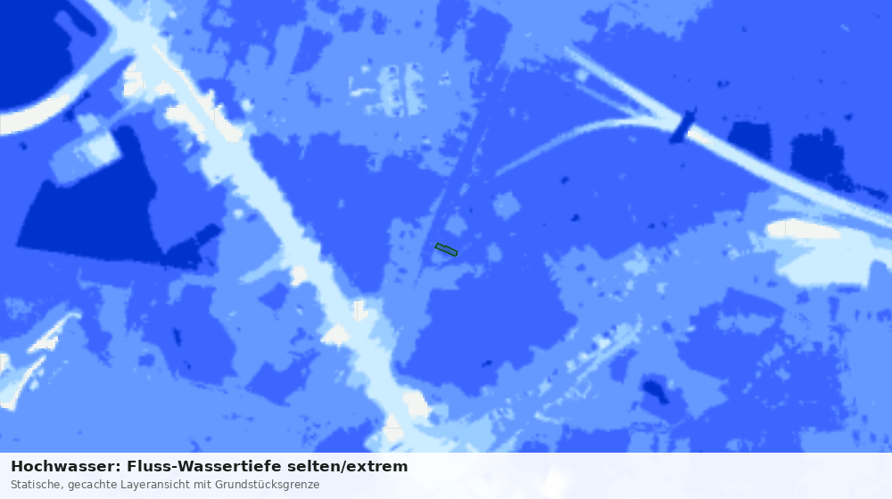 Statische Kartenansicht: Hochwasser: Fluss-Wassertiefe selten/extrem