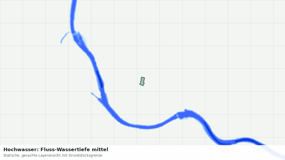 Statische Kartenansicht: Hochwasser: Fluss-Wassertiefe mittel