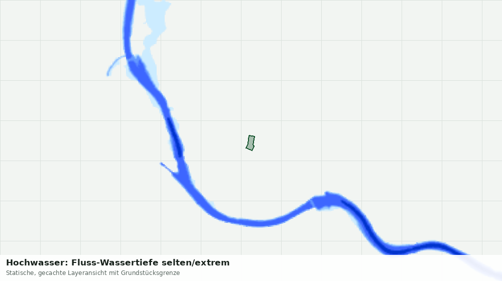 Statische Kartenansicht: Hochwasser: Fluss-Wassertiefe selten/extrem