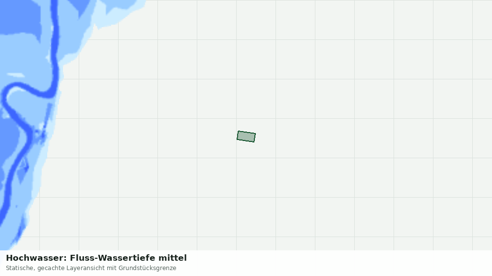 Statische Kartenansicht: Hochwasser: Fluss-Wassertiefe mittel