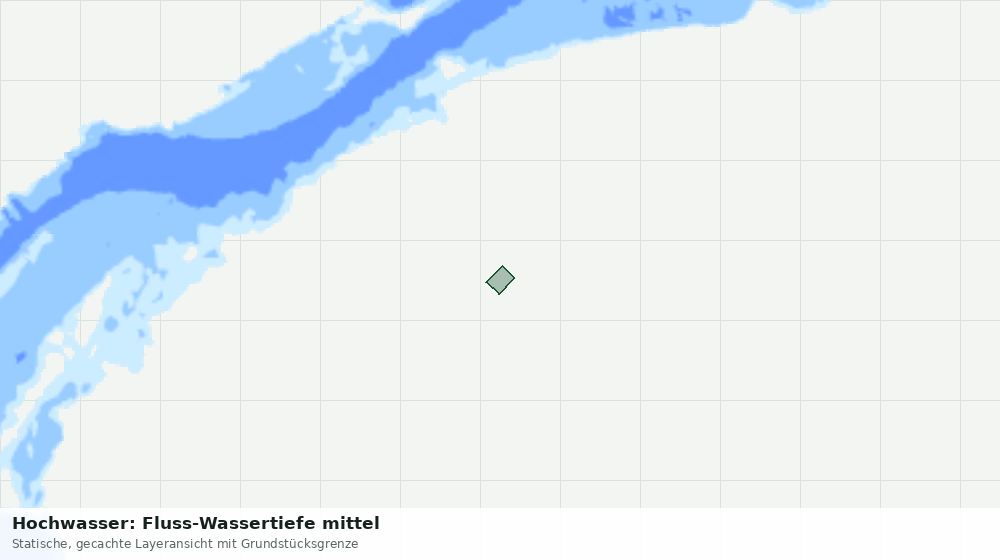 Statische Kartenansicht: Hochwasser: Fluss-Wassertiefe mittel
