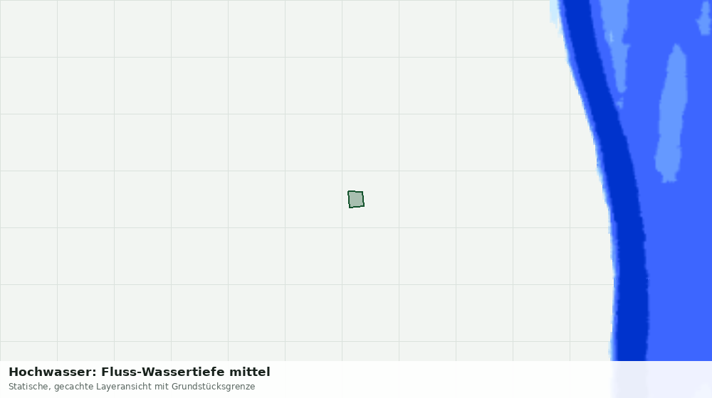 Statische Kartenansicht: Hochwasser: Fluss-Wassertiefe mittel