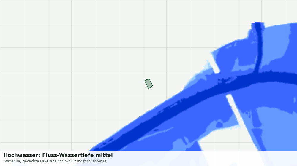 Statische Kartenansicht: Hochwasser: Fluss-Wassertiefe mittel