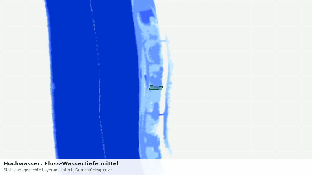 Statische Kartenansicht: Hochwasser: Fluss-Wassertiefe mittel