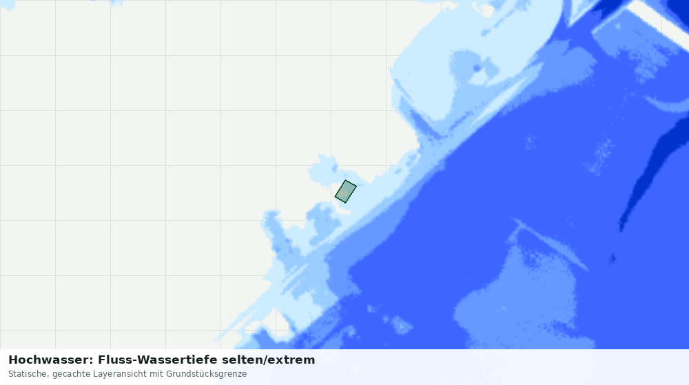 Statische Kartenansicht: Hochwasser: Fluss-Wassertiefe selten/extrem