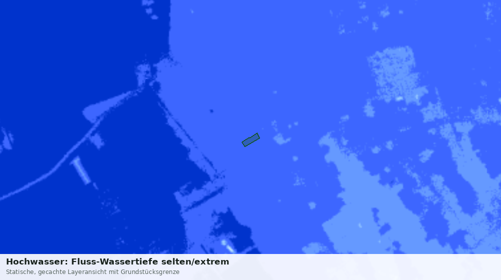 Statische Kartenansicht: Hochwasser: Fluss-Wassertiefe selten/extrem